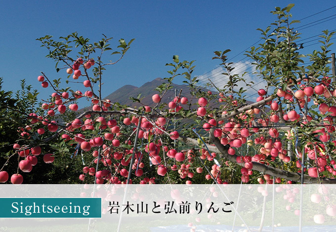 岩木山と弘前りんご