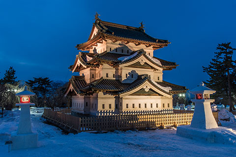 【冬】弘前城雪燈籠まつり